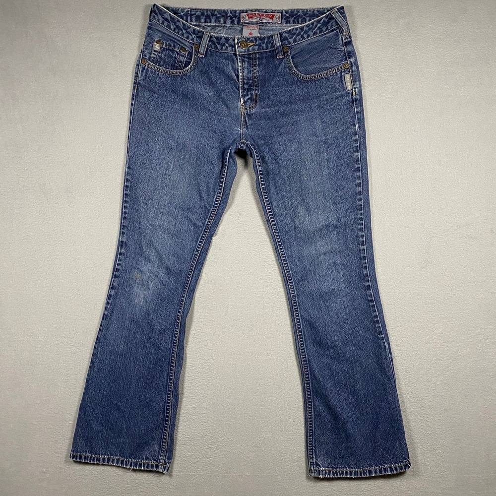 Y2K Silver Jeans Co. Denim Pants Womens 30x32 Straight Leg Canada Made High Rise